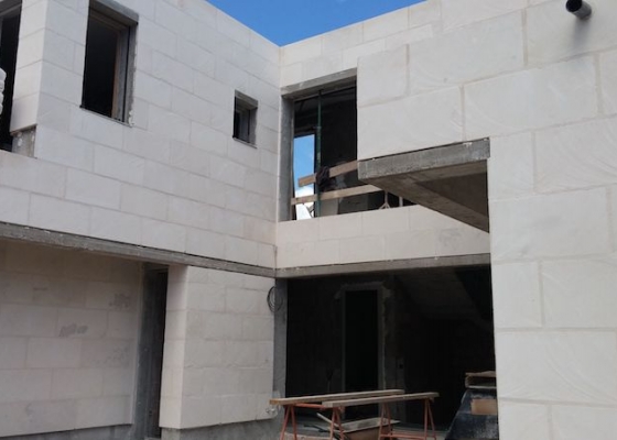 Fachada  vivienda unifamiliar, obra nueva en Betlem, Mallorca